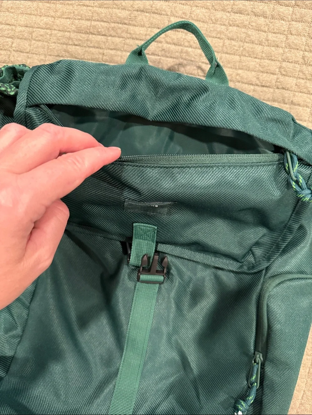 EF Go Ahead Tours green rucksack